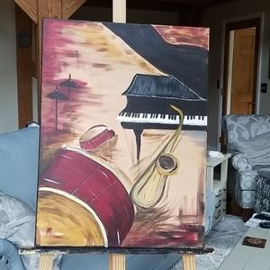 Acrylic abstract painting